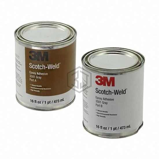3501-GRAY-1P-PARTAB - 3M - Glue, Adhesives, Applicators